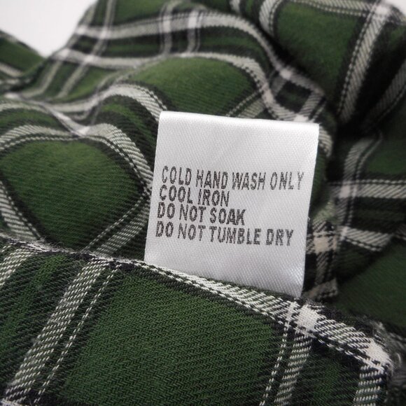 Princess Polly Women's US Size 10 Button Up Shirt Forest Green Plaid Flannel - Picture 6 of 7